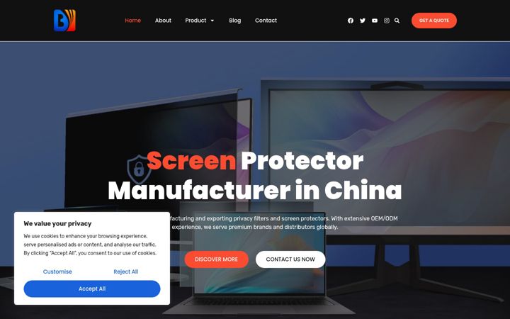 Screenshot of bpscreenguard.com
