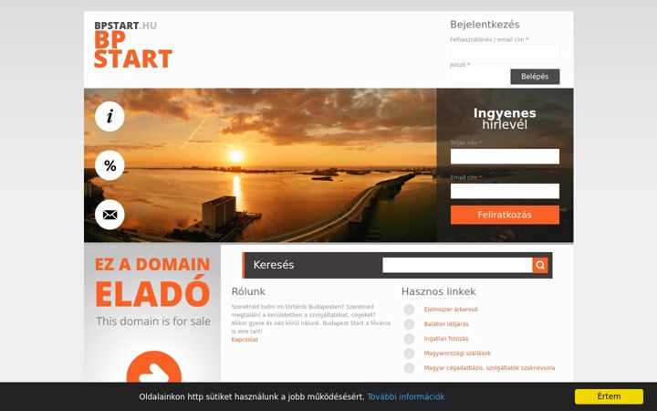 Screenshot of bpstart.hu