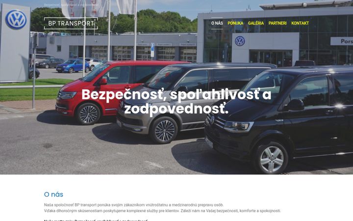 Screenshot ta' bptransport.sk