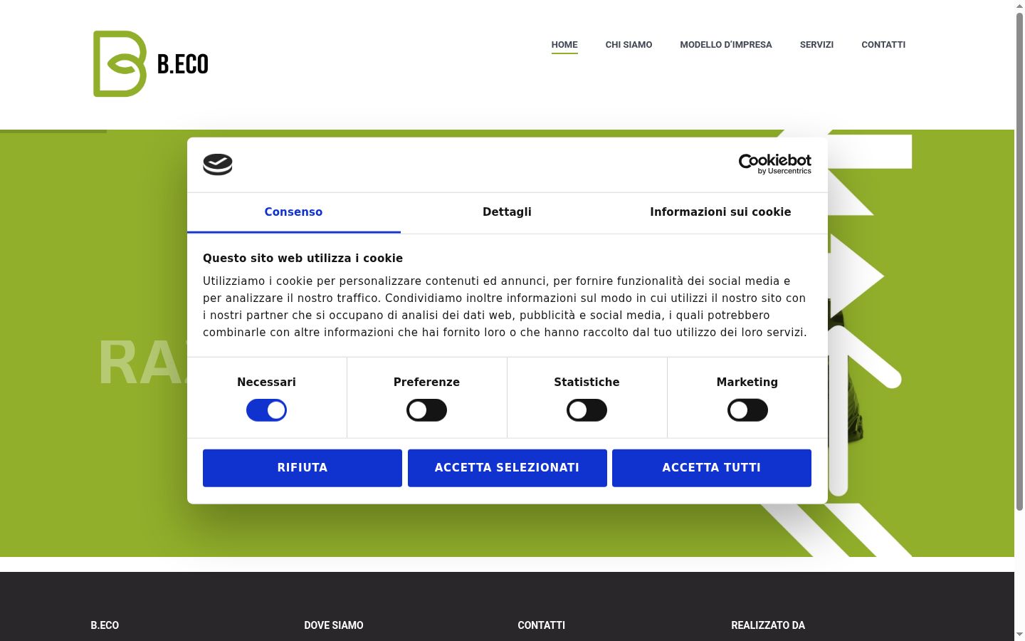 Zrzut ekranu banera zgody wyświetlanego przed jakąkolwiek interakcją