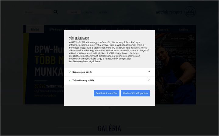 Екранна снимка на bpw-hungaria.hu