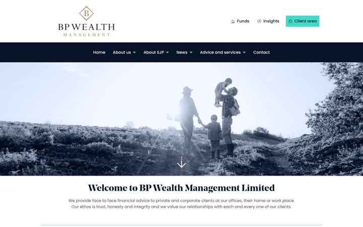 Screenshot of bpwealthmanagement.co.uk