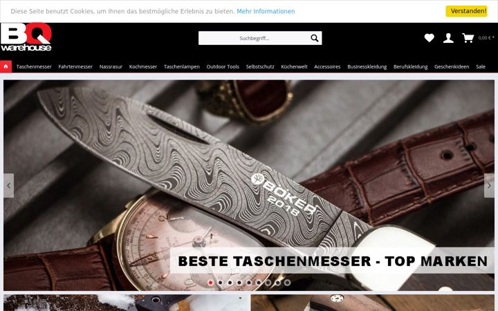 Screenshot of bq-warehouse.de
