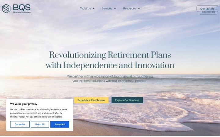 Screenshot of bqsadvisors.com