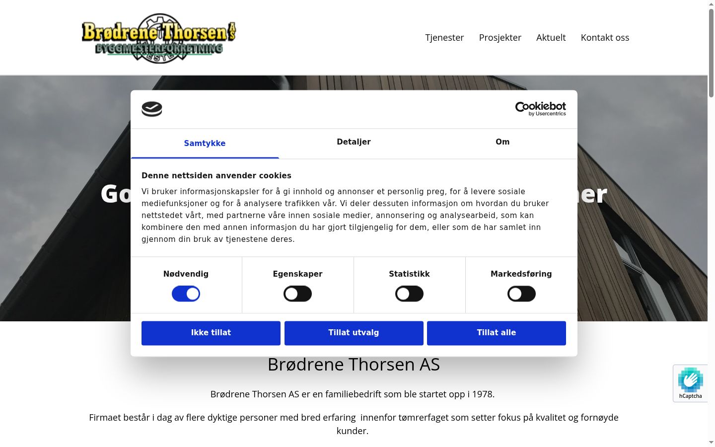 Screenshot van de toestemmingsbanner zoals getoond vóór enige interactie