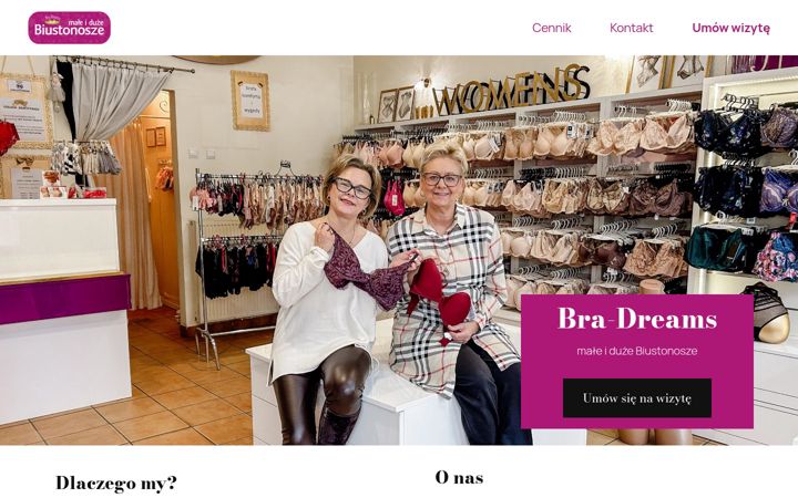 Screenshot of bra-dreams.pl