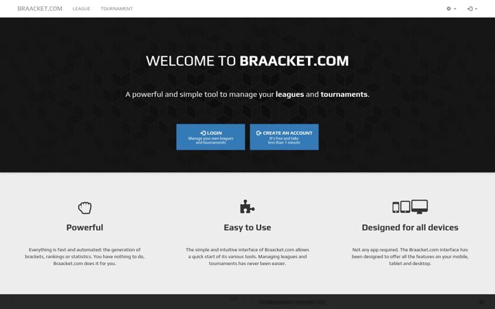 Snimka zaslona za braacket.com