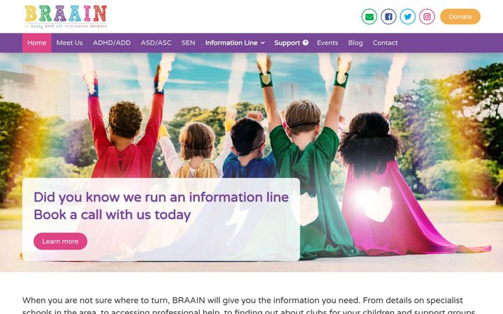 Screenshot of braain.co.uk