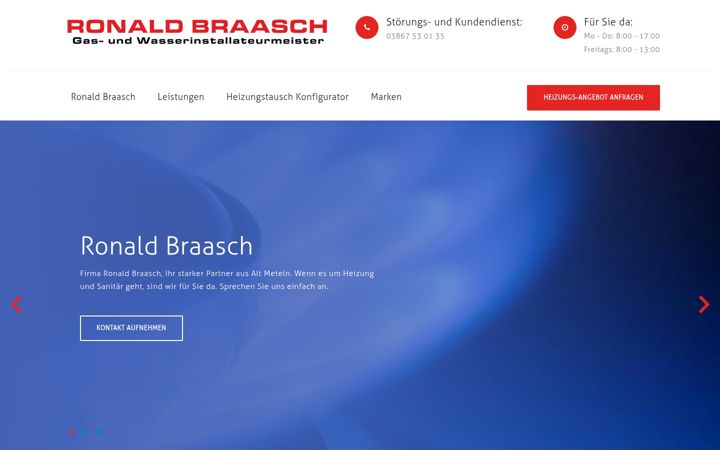 Skärmbild av braasch-heizung-sanitaer.de
