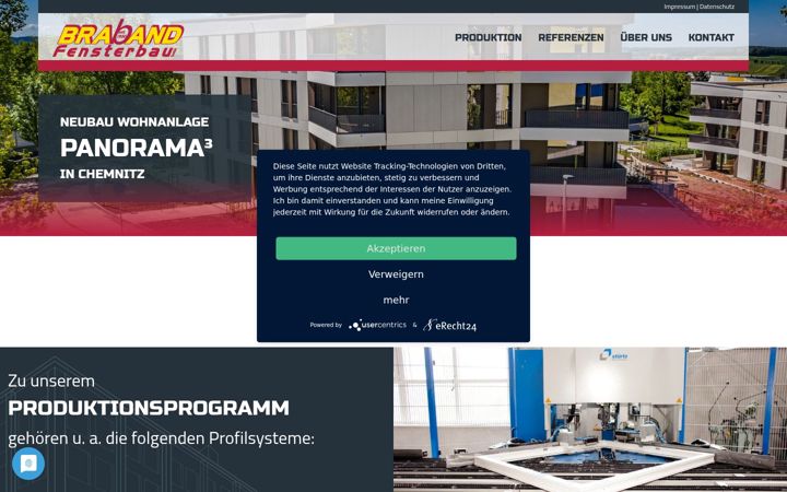 Screenshot of braband-fensterbau.de