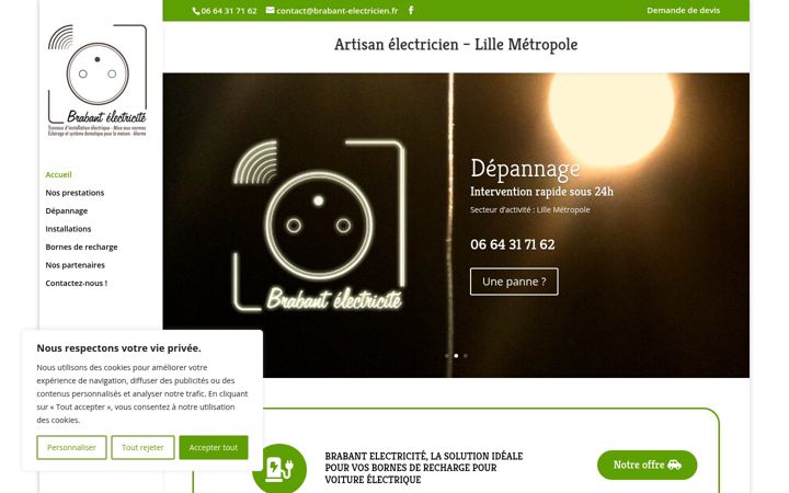 Screenshot of brabant-electricien.fr