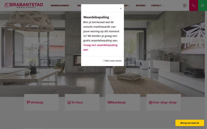 Screenshot of brabantstadmakelaardij.nl
