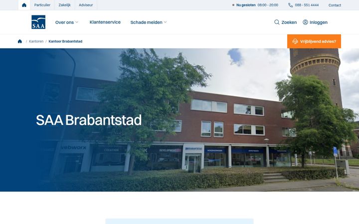 Screenshot of brabantstadverzekeringen.nl
