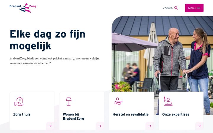 Skjermbilde av brabantzorg.eu