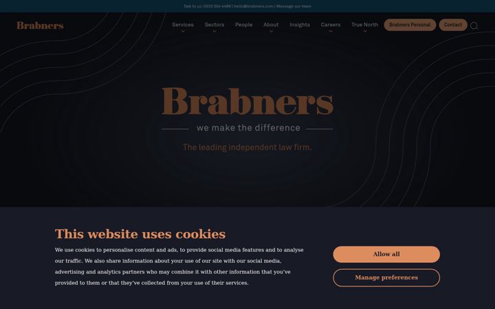 Screenshot of brabners.com