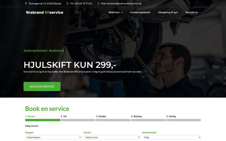 Screenshot of brabrandbilservice.dk