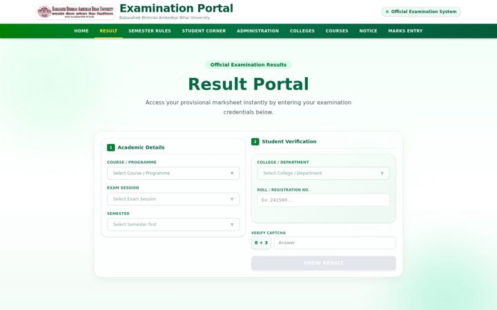 Captură de ecran a braburesults.com