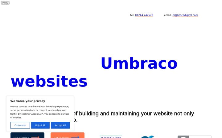Screenshot of bracedigital.com