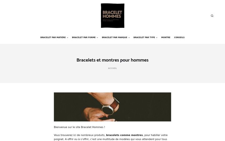 Skærmbillede af bracelet-hommes.fr