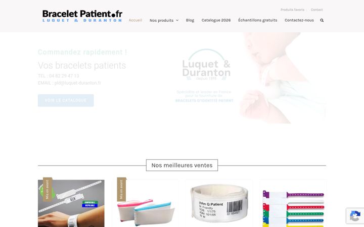 Skærmbillede af bracelet-patient.fr