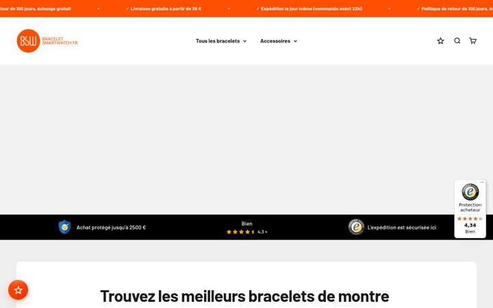 Screenshot of braceletsmartwatch.fr