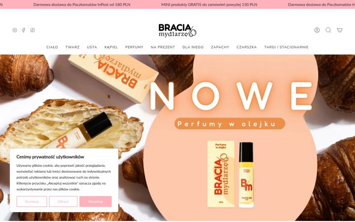 Screenshot ta' braciamydlarze.pl