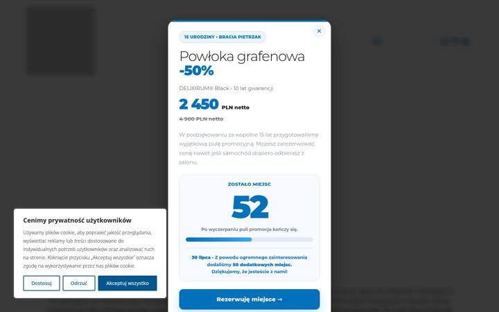 Screenshot ta' braciapietrzak.pl
