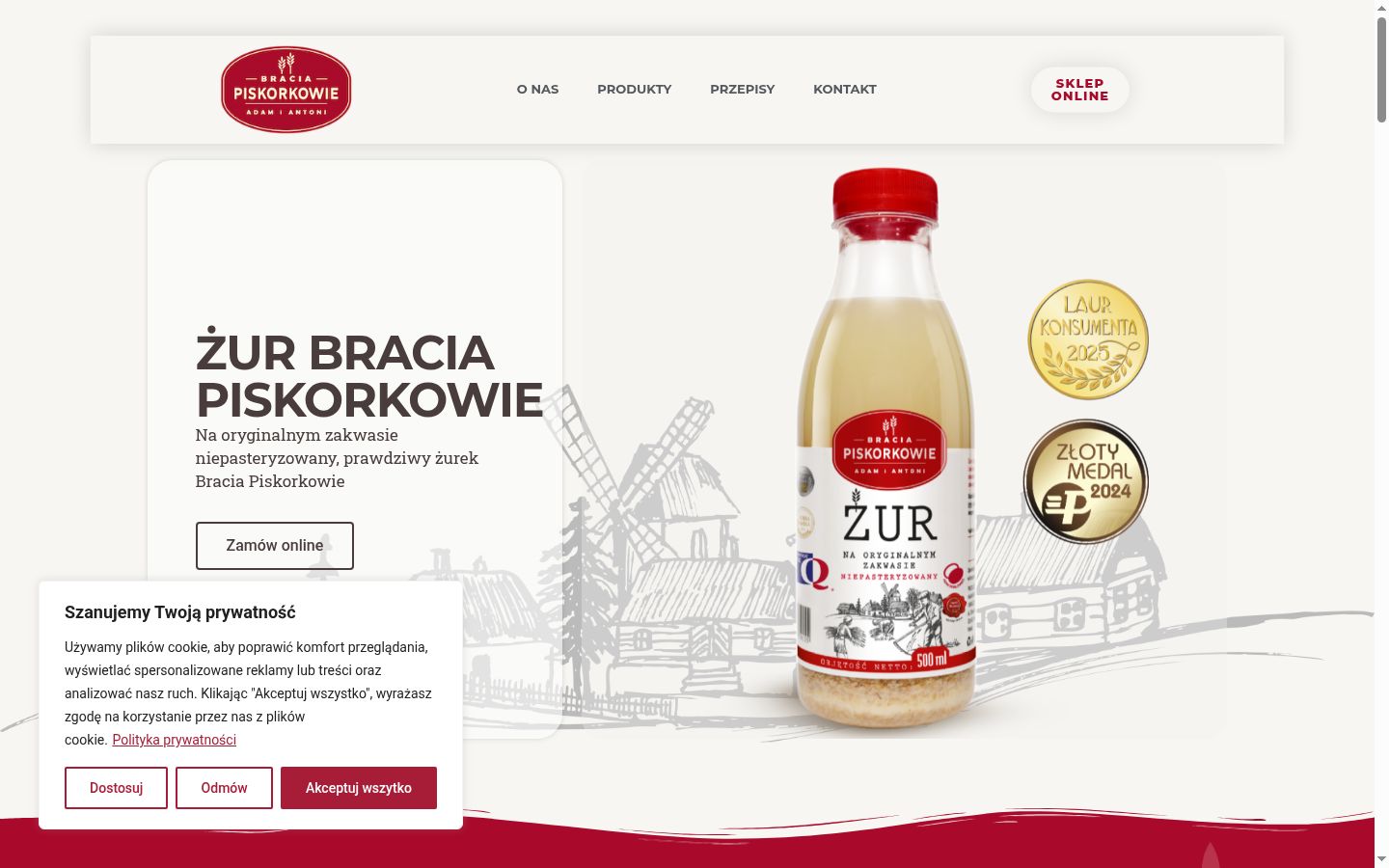 Ekrānuzņēmums ar piekrišanas baneri, kas tika rādīts pirms jebkādas mijiedarbības