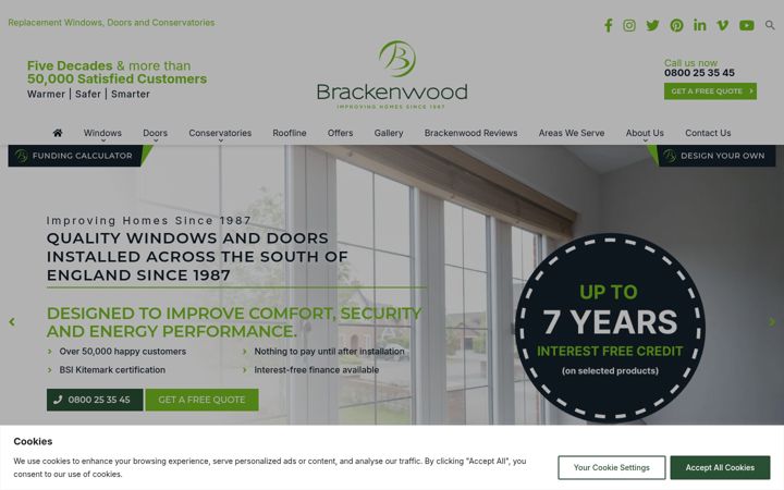 Screenshot of brackenwood.com