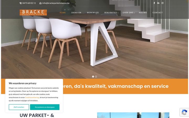 Screenshot of brackeparketvloeren.be