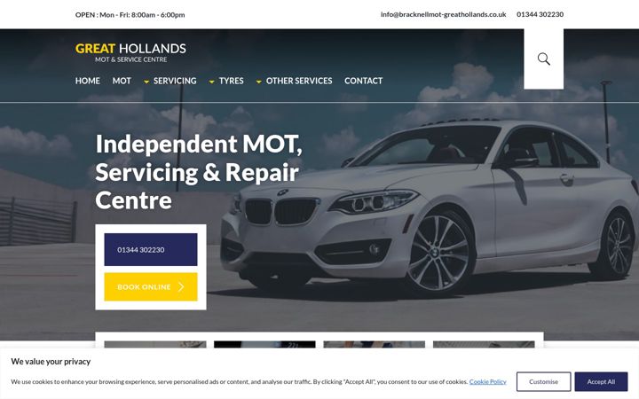 Screenshot of bracknellmot-greathollands.co.uk