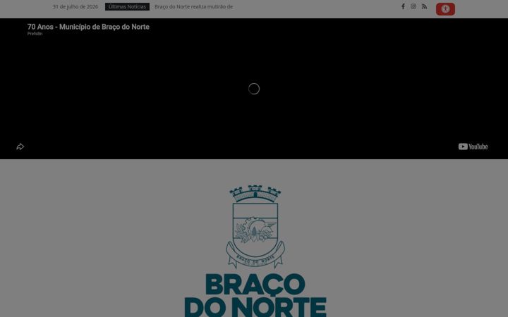 Screenshot of bracodonorte.sc.gov.br