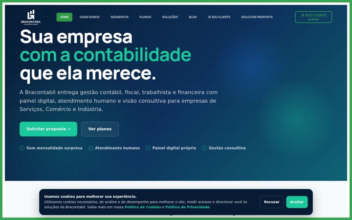 Posnetek zaslona bracontabil.com.br