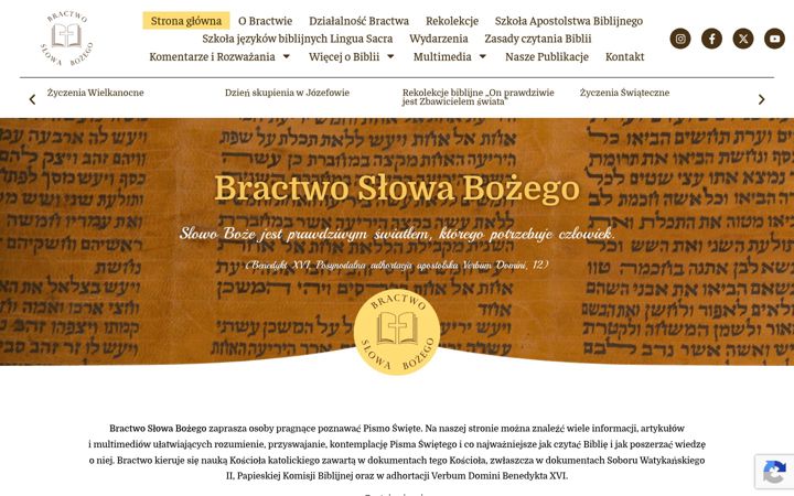 Screenshot of bractwoslowa.pl