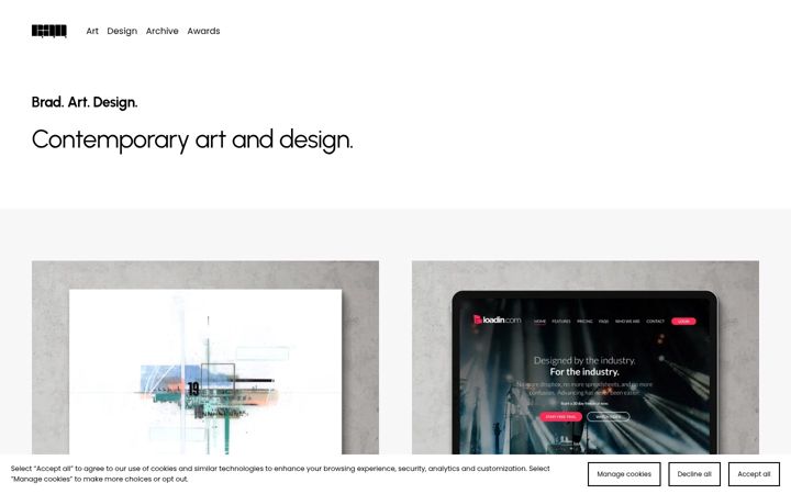 Screenshot of bradartdesign.com