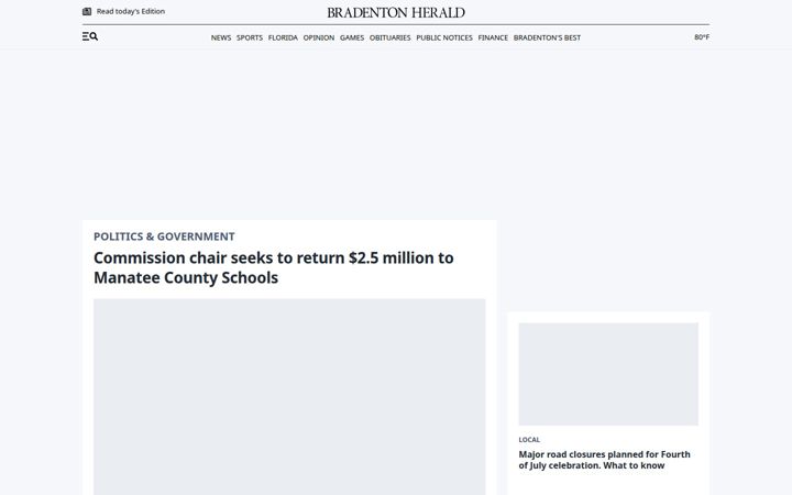 Screenshot of bradenton.com