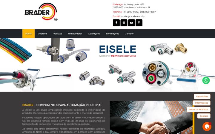 Screenshot of brader.com.br