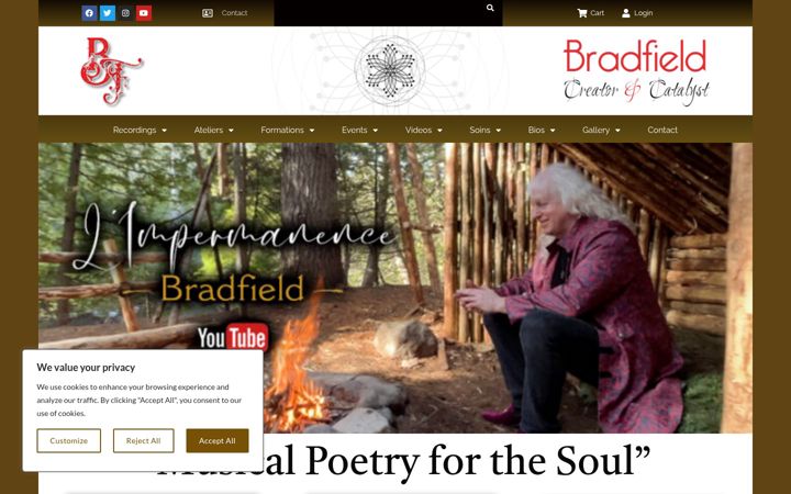 Screenshot of bradfield.ca