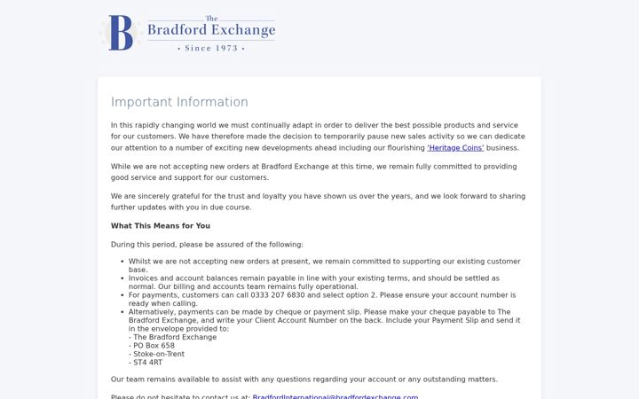 Screenshot of bradfordexchange.com