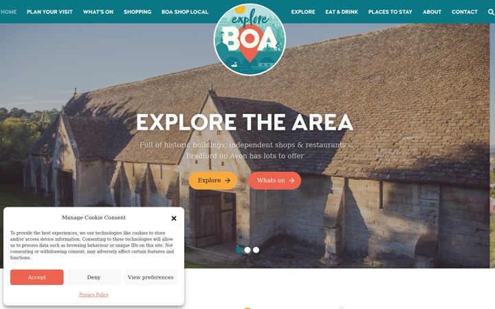 Screenshot of bradfordonavon.co.uk