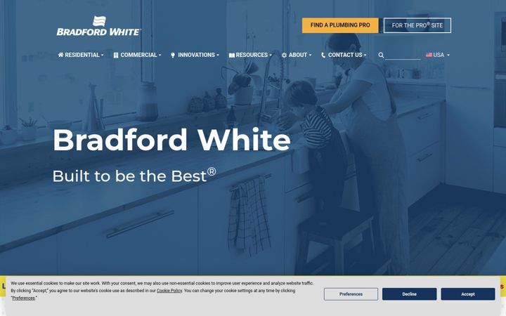 Screenshot of bradfordwhite.com