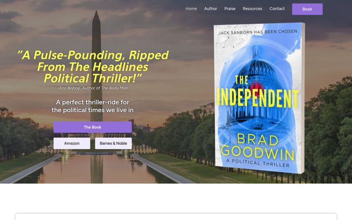 Screenshot of bradgoodwinauthor.com