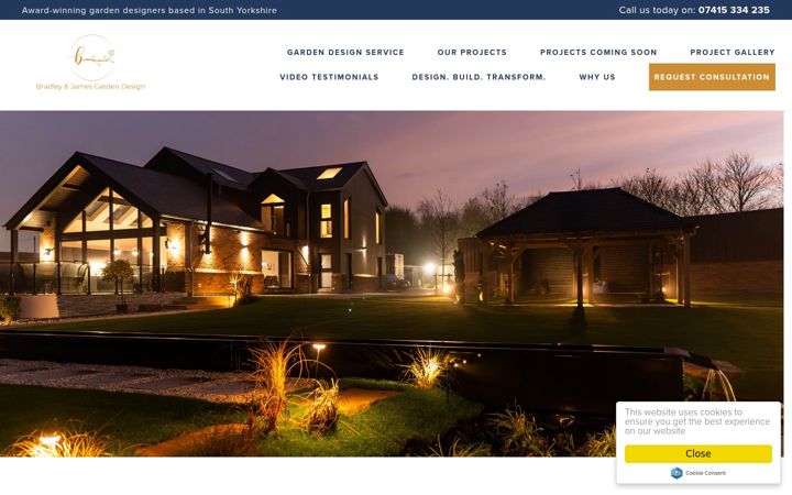Screenshot of bradleyandjamesgardendesign.co.uk