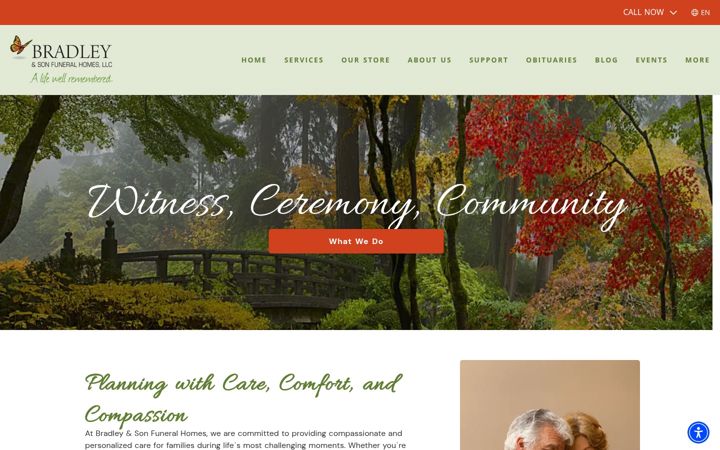 Screenshot of bradleyfuneralhomes.com