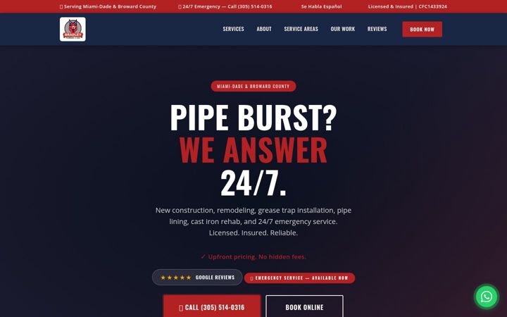 Screenshot of bradleyplumbers.com