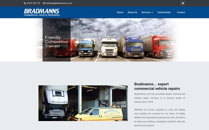 Screenshot of bradmanns.co.uk