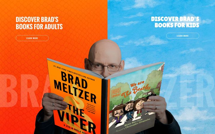 Screenshot of bradmeltzer.com