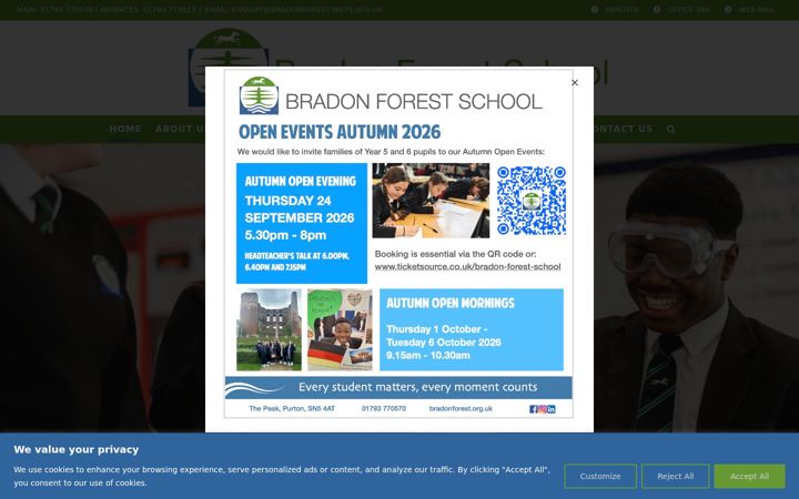 Screenshot ta' bradonforest.org.uk