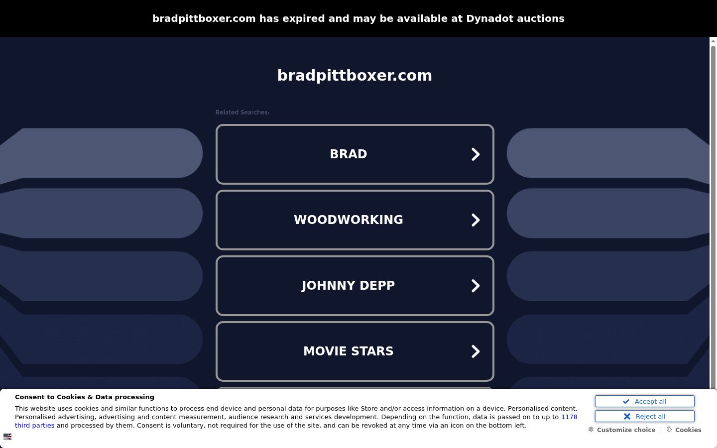 Zrzut ekranu banera zgody wyświetlanego przed jakąkolwiek interakcją