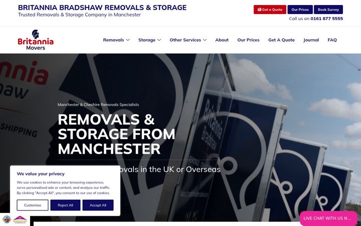 Screenshot of bradshawinternational.com